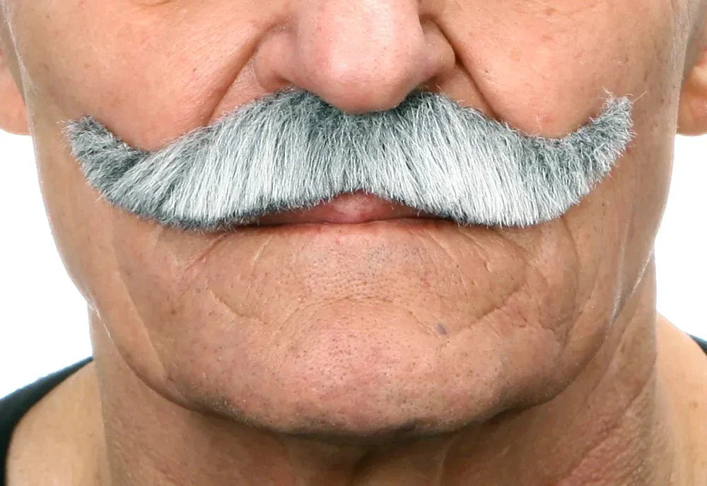 Bigote Corto Canoso con Puntas Elevadas Barbas y Bigotes Viving